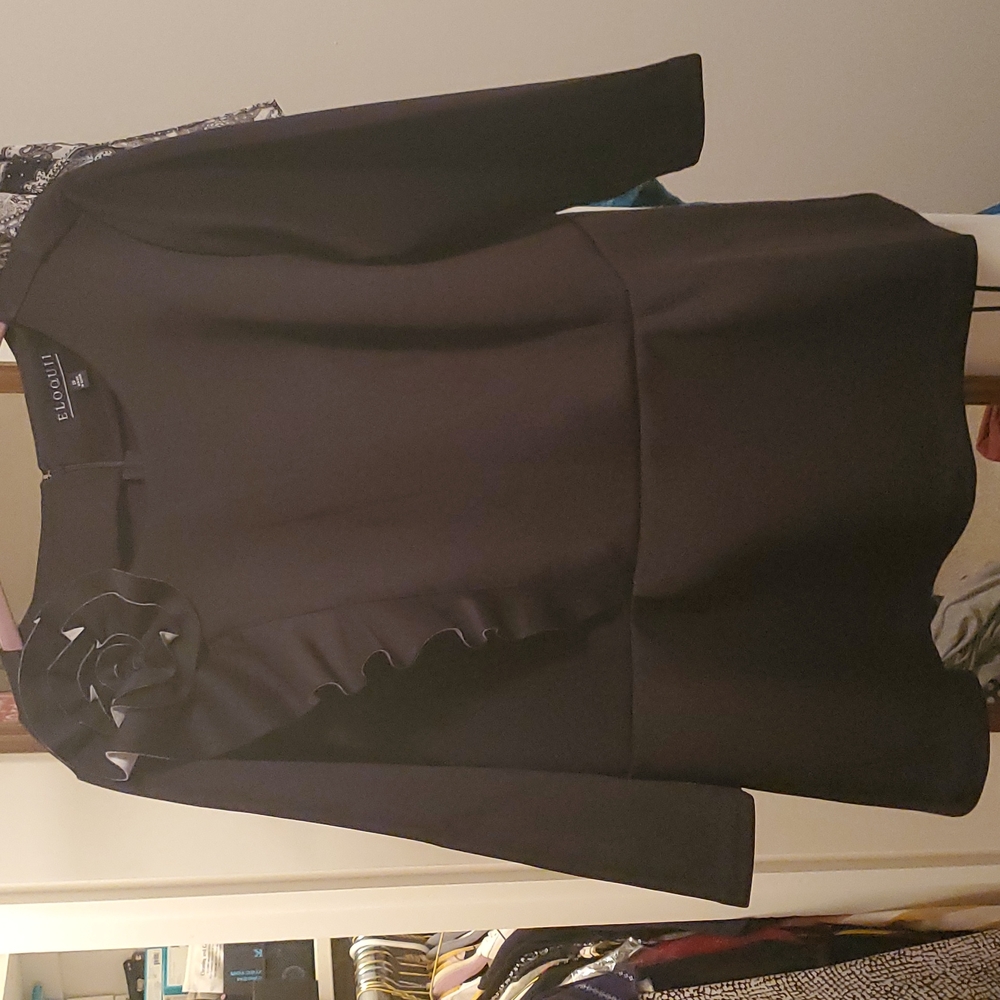 Rosette Ruffle Peplum Top